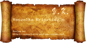 Veszelka Krisztián névjegykártya