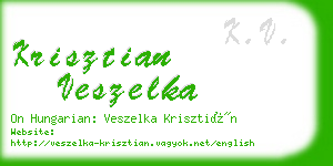 krisztian veszelka business card